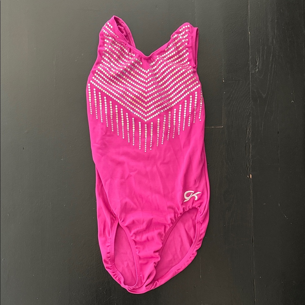 GK Pink Leotard with Sparkling Accents